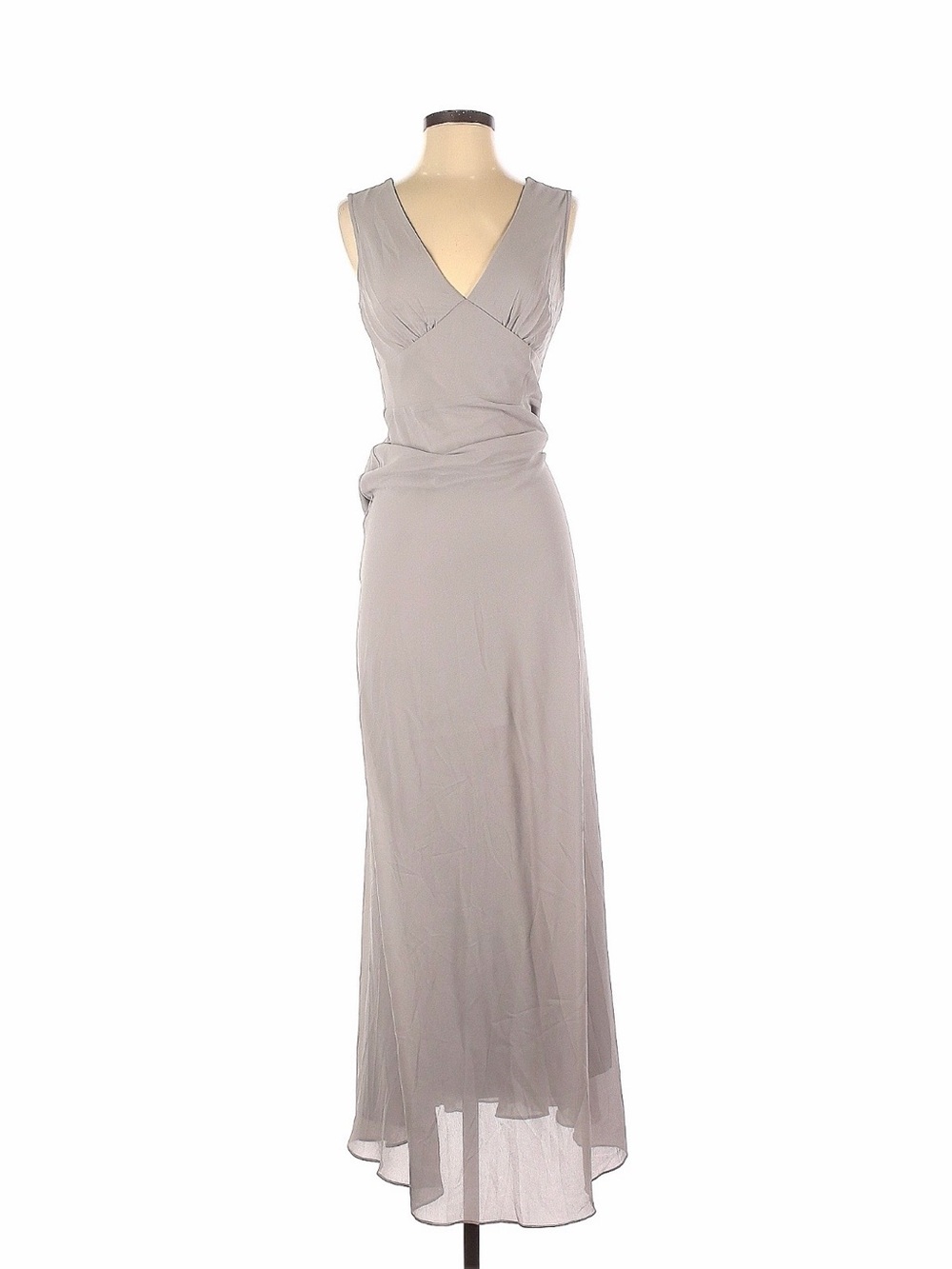BHLDN Gray Halter Maxi Gown for Weddings